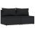 Canapele de mijloc de grădină cu perne 2 buc. negru poliratan GartenMobel Dekor