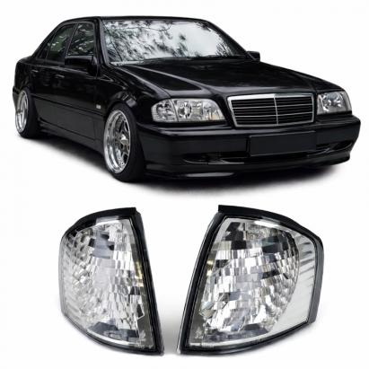 Indicatori din sticlă clară cromati, potriviți pentru Mercedes W202 C-Class 93-00 Performance AutoTuning