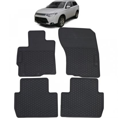 Set Premium de Covorașe din Cauciuc pentru Podea Negru pentru Mitsubishi Outlander 12-15 Performance AutoTuning