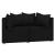 Set mobilier de grădină cu perne, 3 piese, negru, poliratan GartenMobel Dekor