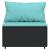 Set mobilier de grădină cu perne, 3 piese, negru, poliratan GartenMobel Dekor