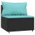 Set mobilier de grădină cu perne, 3 piese, negru, poliratan GartenMobel Dekor