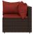 Set mobilier de grădină cu perne, 3 piese, maro, poliratan GartenMobel Dekor