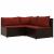 Set mobilier de grădină cu perne, 4 piese, maro, poliratan GartenMobel Dekor