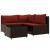Set mobilier de grădină cu perne, 4 piese, maro, poliratan GartenMobel Dekor