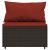 Set mobilier de grădină cu perne, 3 piese, maro, poliratan GartenMobel Dekor