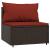 Set mobilier de grădină cu perne, 3 piese, maro, poliratan GartenMobel Dekor