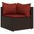 Set mobilier de grădină cu perne, 3 piese, maro, poliratan GartenMobel Dekor