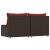 Canapele de mijloc de grădină cu perne, 2 buc., maro, poliratan GartenMobel Dekor
