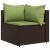 Set mobilier de grădină cu perne, 3 piese, maro, poliratan GartenMobel Dekor