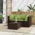 Set mobilier de grădină cu perne, 3 piese, maro, poliratan GartenMobel Dekor