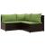 Set mobilier de grădină cu perne, 4 piese, maro, poliratan GartenMobel Dekor