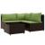 Set mobilier de grădină cu perne, 4 piese, maro, poliratan GartenMobel Dekor