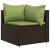 Set mobilier de grădină cu perne, 4 piese, maro, poliratan GartenMobel Dekor