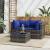 Set mobilier de grădină cu perne, 3 piese, gri, poliratan GartenMobel Dekor