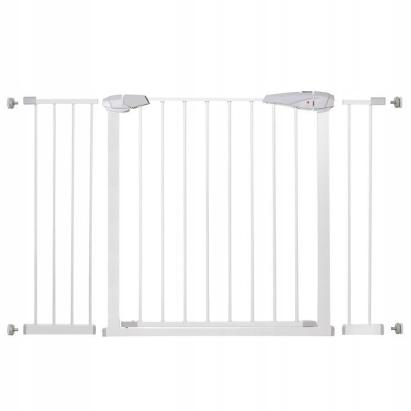Poarta de siguranta Safety Gate pentru scari, ajustabila 118-127 cm, din otel, alba Household NewTrend