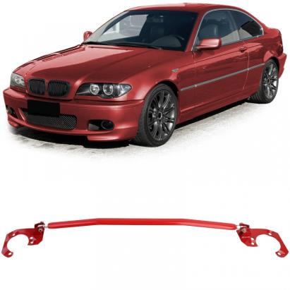 Bară de rigidizare din aluminiu roșie ajustabilă, potrivită pentru BMW E46 6 cilindri 320i 323i 325i 328i 330i Performance AutoTuning