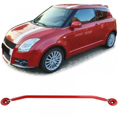 Bară de strut din aluminiu roșie frontală ajustabilă, potrivită pentru Suzuki Swift MZ EZ 05-11 Performance AutoTuning