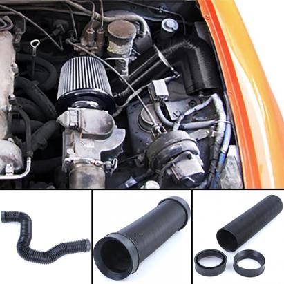 Set furtun de admisie aer performant negru universal, potrivit pentru filtru de aer sport Performance AutoTuning