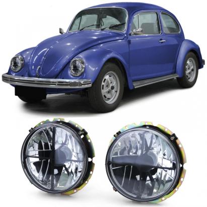 Faruri din sticlă clară cu fum negru și țintă pentru VW Beetle + Cabriolet din 73 Performance AutoTuning