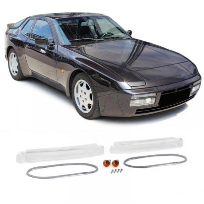 Indicatori frontali albi cu garnituri potrivite pentru Porsche 944 87-91 inclusiv S2 Turbo Cabrio Performance AutoTuning