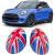 Capace oglinzi Union Jack alb albastru roșu potrivite pentru Mini F54 F55 F56 F57 13-18 Performance AutoTuning