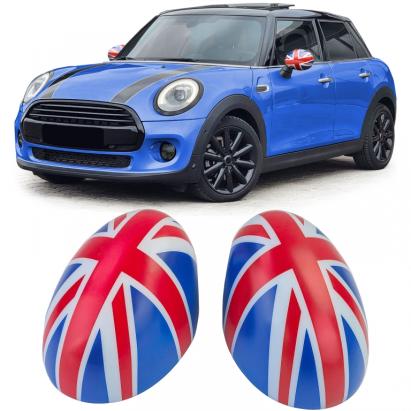 Capace oglinzi Union Jack alb albastru roșu potrivite pentru Mini F54 F55 F56 F57 13-18 Performance AutoTuning