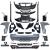 Kit caroserie sport bara fuste laterale aripi grilă potrivit pentru BMW 640 Gran Coupe F06 Performance AutoTuning