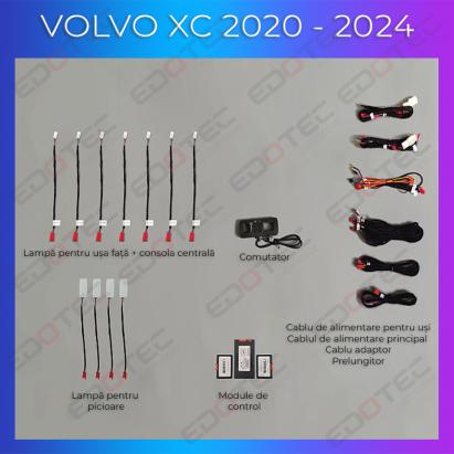 Lumini ambientale Volvo XC40 2020-2024 dedicate, control telefon și sistem original