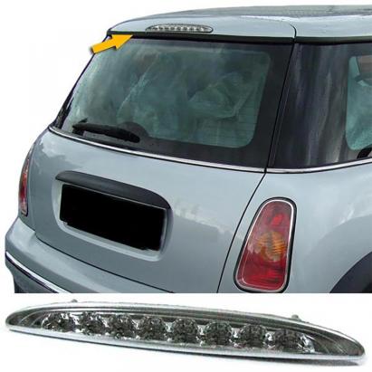 Al treilea stop de frână LED cu sticlă clară și crom pentru Mini One Cooper S R50 R53 2001-2006 Performance AutoTuning