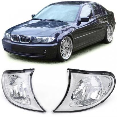 Set de indicatoare din sticlă clară cu crom, potrivit pentru BMW Seria 3 E46 Sedan Touring 01-05 Performance AutoTuning