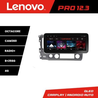 Navigație Honda Civic 2005-2011 Lenovo PRO 12.3 QLED 8GB RAM 256GB 4G