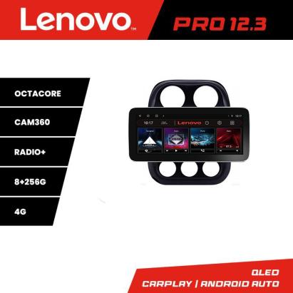 Navigație Android Jeep Compass 2010-2016, 12.3 inch QLED, 4G, 8GB+256GB