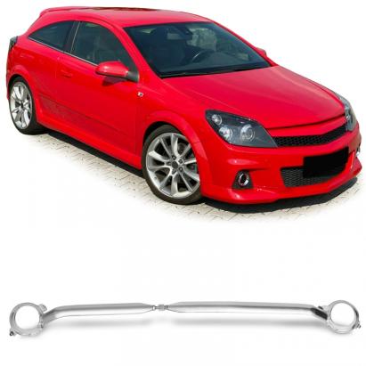 Bară de rigidizare frontală din aluminiu lustruit, potrivită pentru Opel Astra H 04-10 Sedan Caravan GTC TwinTop Performance AutoTuning