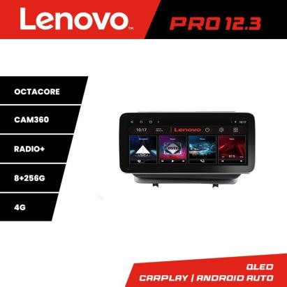Navigație Renault Clio 3 2005-2013 Lenovo Pro 12.3 QLED 8GB+256GB 4G