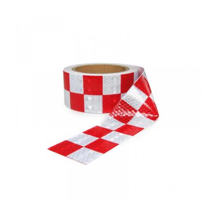 Bandă de semnalizare bandă de marcare bandă de barieră autoadezivă reflectorizantă cu carouri 100m Performance AutoTuning