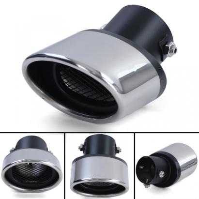 Tăierea de evacuare din oțel inoxidabil pentru motorsport, cu șuruburi, 70x114mm oval înclinat Performance AutoTuning