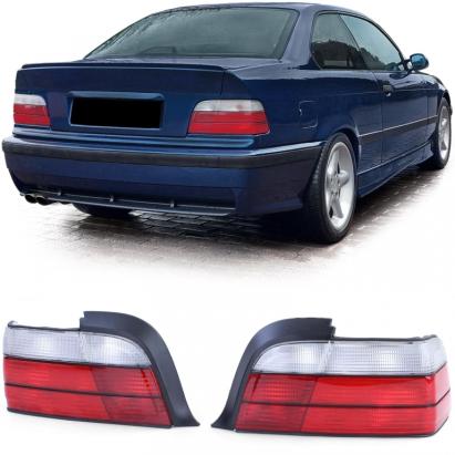 Set de stopuri roșu alb potrivit pentru BMW Seria 3 36 Coupe Cabrio, de asemenea M3 1990-1999 Performance AutoTuning