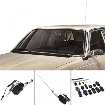 Antena electrică retractabilă automată cromată pentru vehicul auto universal 12V Performance AutoTuning