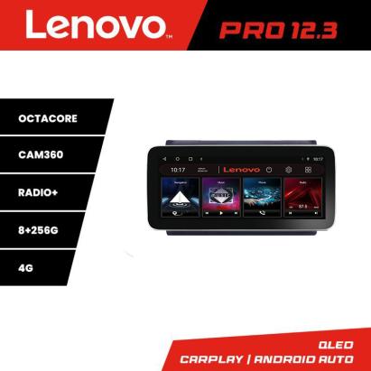 Navigație Fiat Stilo Lenovo PRO 12.3 inch QLED, 8GB RAM, 256GB, 4G