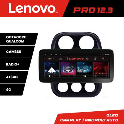 Navigație Jeep Compass 2010-2016 Lenovo PRO 12.3 QLED 4GB+64GB 4G