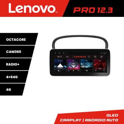 Navigație Peugeot 607 Lenovo PRO 12.3 inch QLED 4G 4+64GB Android