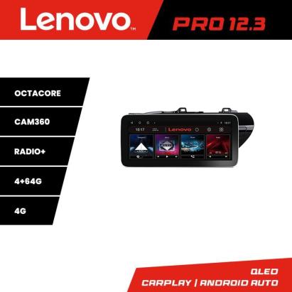 Navigație Toyota Hilux 2016+ Lenovo Pro 12.3 QLED Android 4GB+64GB 4G DSP