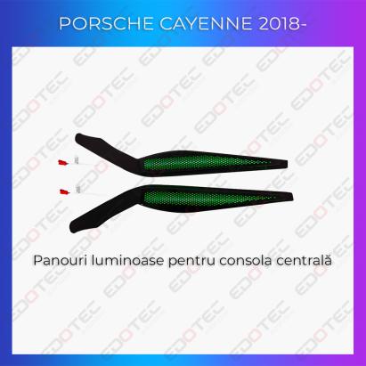 Lumini ambientale Porsche Cayenne 2018+ pentru consola centrală, control din telefon