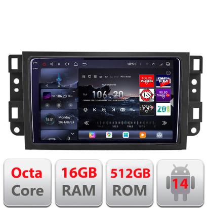 Navigatie Android Chevrolet Captiva 2006-2010 QLED 2K 16GB+512GB Edotec