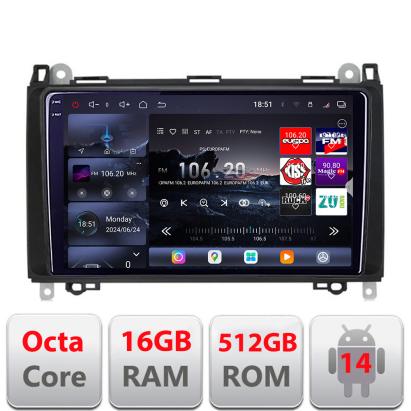 Navigație auto Android Edotec QLED 2K 16GB+512GB pentru Mercedes și VW