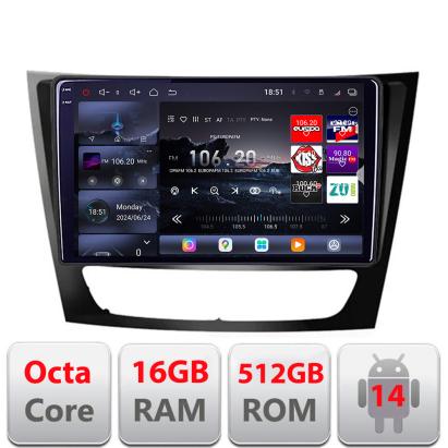 Navigatie Android Mercedes W211 W219 QLED 2K 16+512GB Edotec