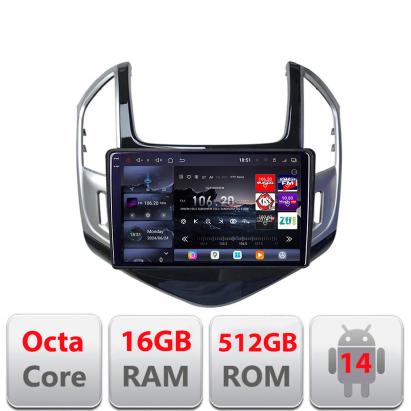 Navigație Android Chevrolet Cruze 2013+ Edotec QLED 2K, 16GB RAM, 512GB