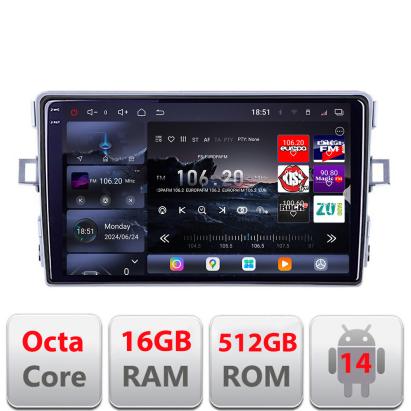 Navigație Android Toyota Verso 2010-2016 Edotec QLED 2K 16GB+512GB