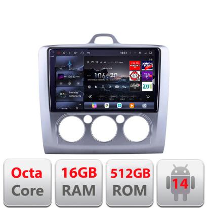 Navigație Android Ford Focus 2 2005-2010 QLED 2K 16GB+512GB